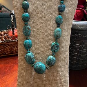 Huge handmade Turquoise Statement Necklace